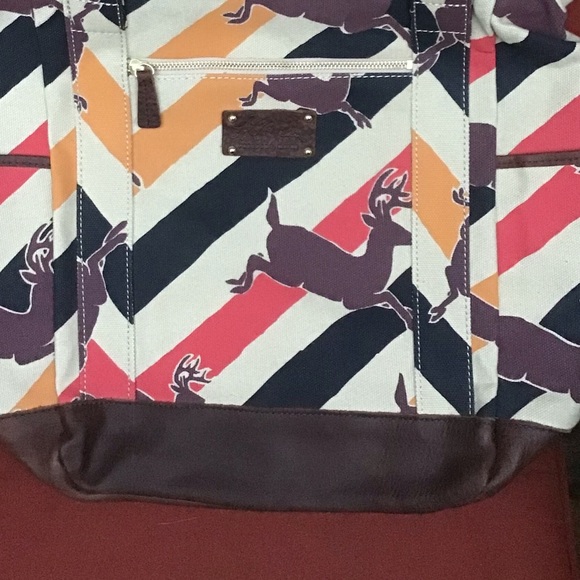 L.L.Bean Deer Design Tote Bag - Picture 2 of 5